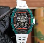 Super Clone V2 Richard Mille Tourbillon Aerodyne RM21-02 Green Quartz TPT Watches 40mm